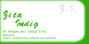 zita indig business card